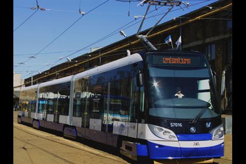 Škoda Transportation tram for Riga.